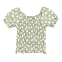 Dreamer Printed Sage Top 7-14y