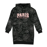 AOP Paris Hooded Dress 7-14y