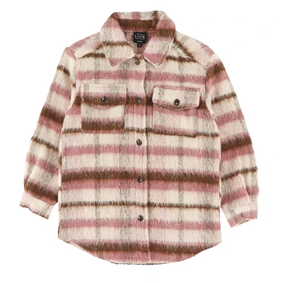 Melody Plaid Shacket 7-14y