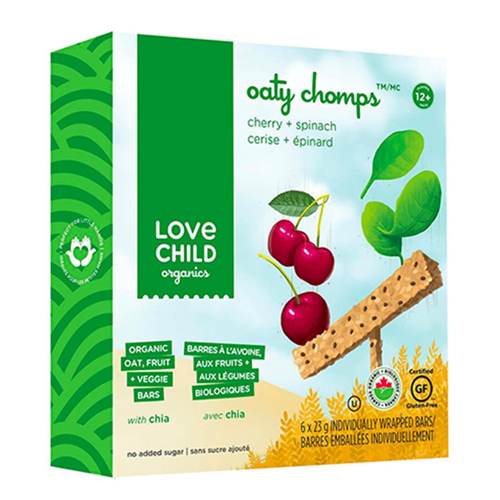 Organic Oat Bars- Oaty Chomps - Cherry, Spinach and Chia (From 12 months )