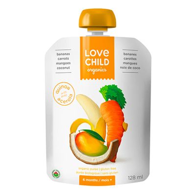Organic Puree - Superblends - Bananas, Mangoes, Carrots and Coconut ( From 6 months )
