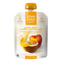 Organic Puree - Superblends - Bananas, Apple, Pumpkin Pand Coconut Cream ( From 6 months )