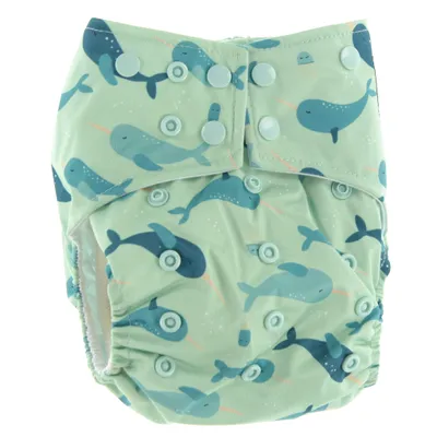 Cloth Diaper 10-35lb - Narwhal