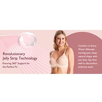 Seamless Floral Push up Nursing Bra YN46 - Pink