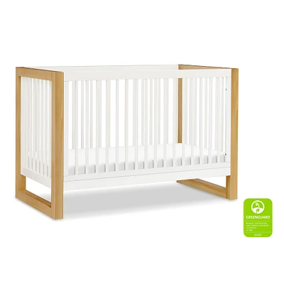 Nantucket 3-in-1 Convertible Crib with Toddler Bed Conversion Kit - Warm White / Honey