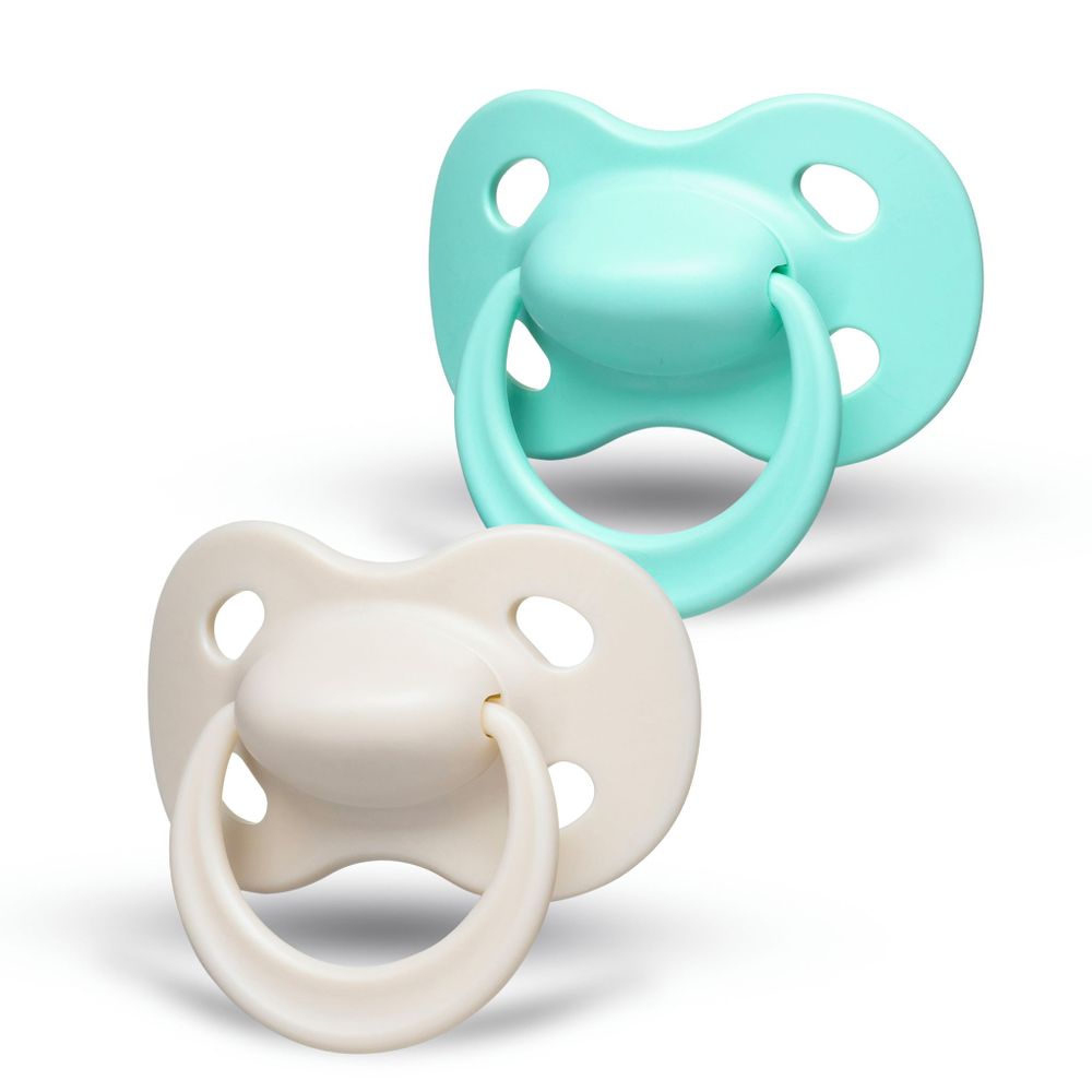 Orthodontic Pacifier (2) 18m+ - Mint / Beige