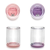 Double-Walled Bear Cup (2) - Pink / Purple