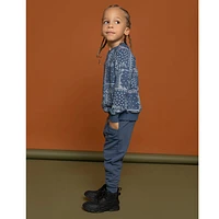 Pantalon Ouaté Bleu 2-7ans