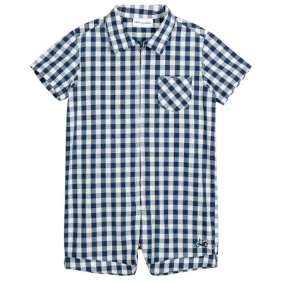 Gingham Poplin Romper 6-24m