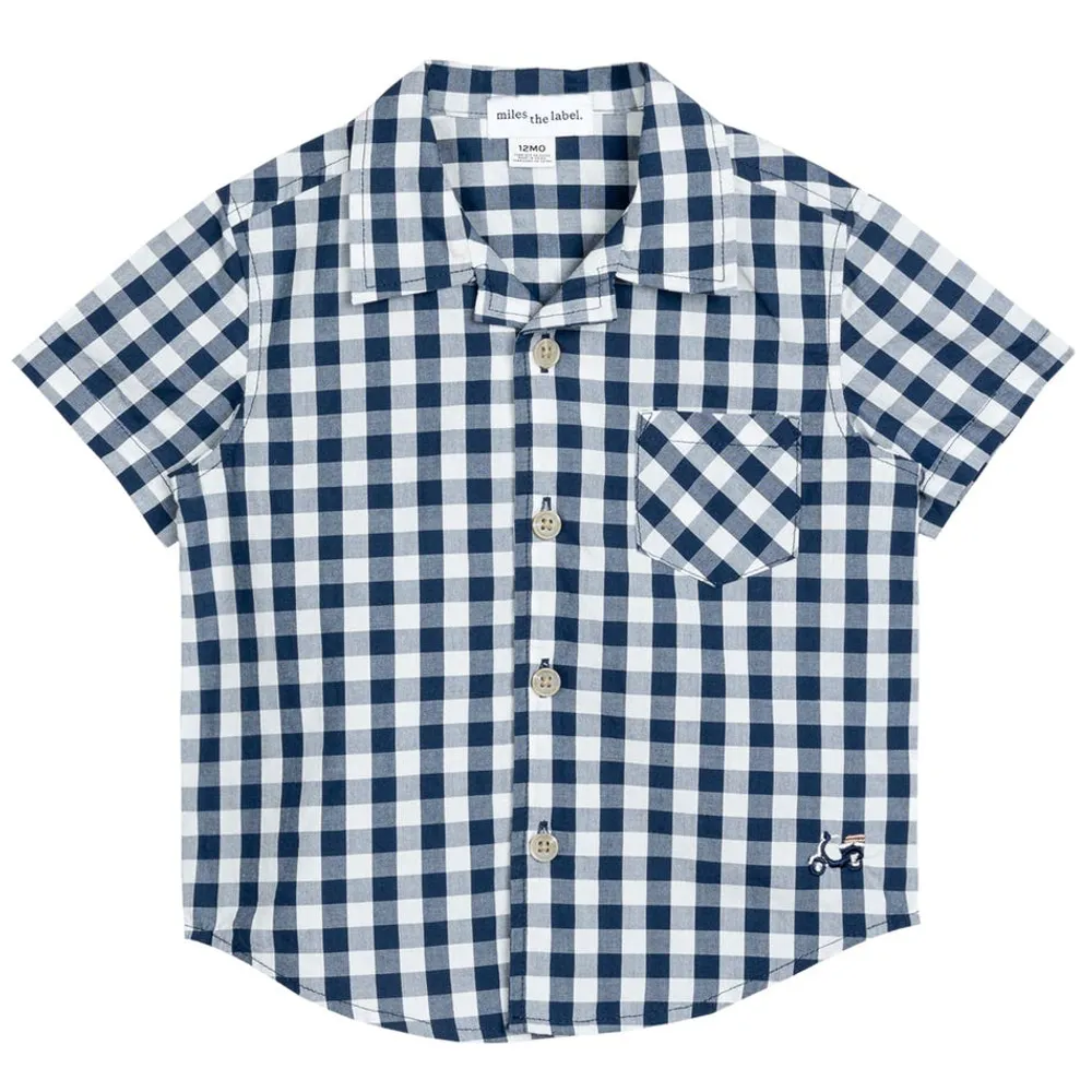 Gingham Poplin Shirt 12-24m