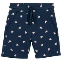 Pizza Print Terry Shorts 3-6y