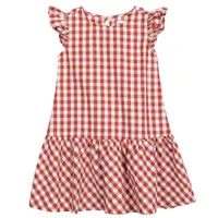 Gingham Poplin Dress 3-6y