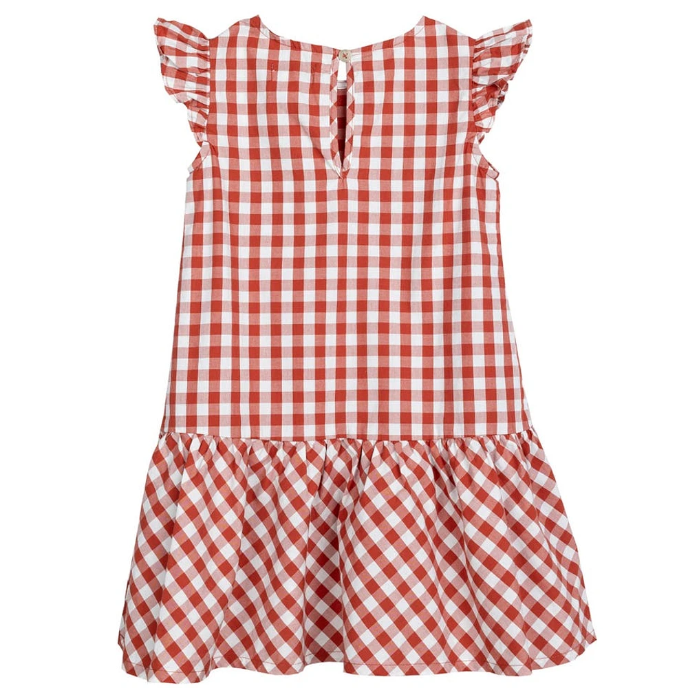 Robe Gingham Cerises 3-6ans