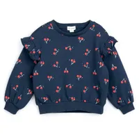 Cherries Print Terry Top 3-6y