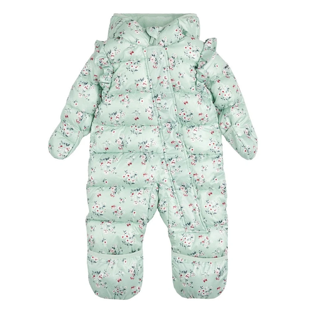 Flowers One Piece Snowsuit 3-24m