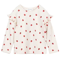 Strawberry print Top 2-6x