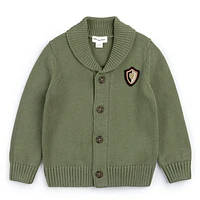 Green Cowl Neck Cardigan 2-10y