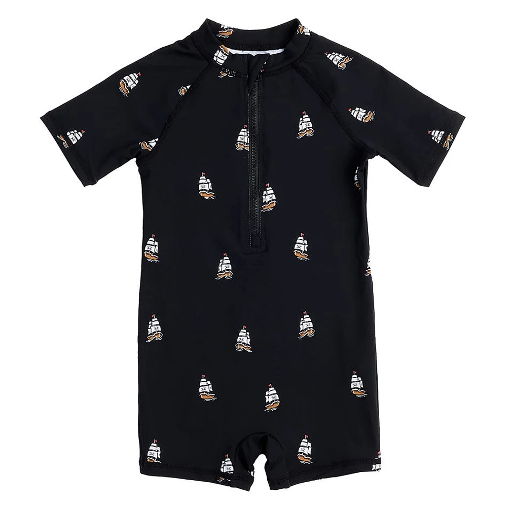 Pirate's Life Swim Romper 6-24m