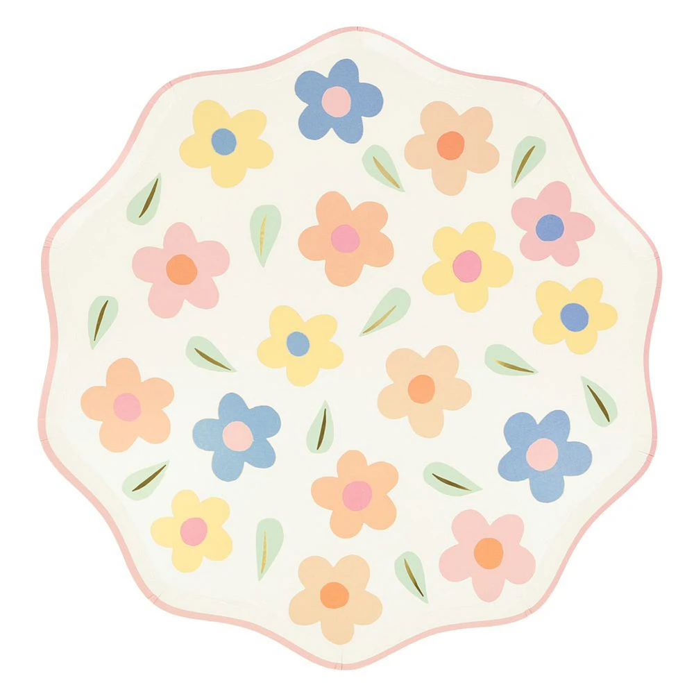 Happy Flowers Dinner Plates (8)