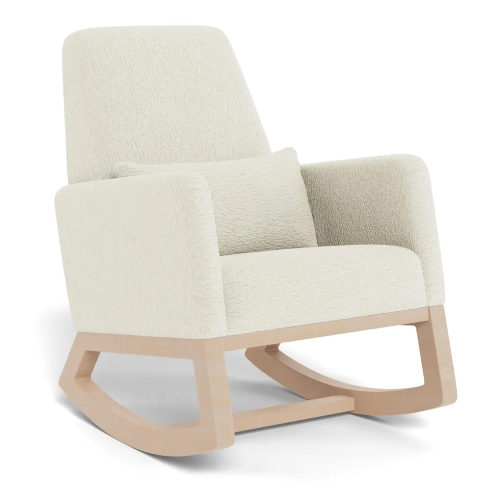 Joya Rocking Chair - White Faux Sheepskin / Maple (In Stock)