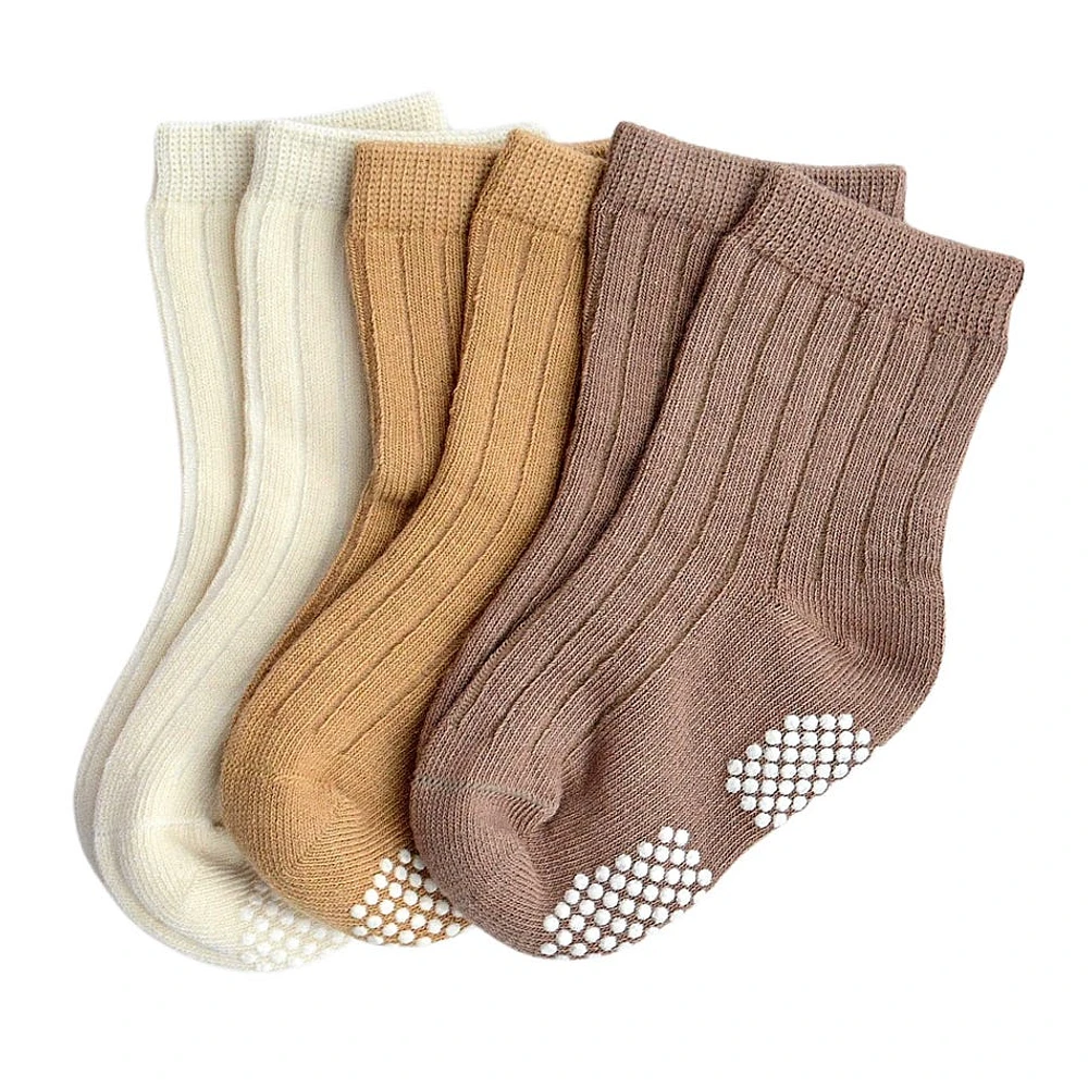 Bas Paquet de 3 Beige Brun Pointures 6-36mois