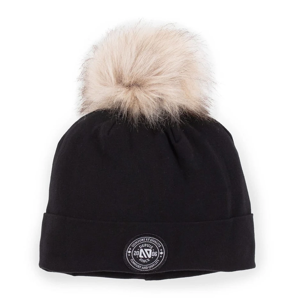 Solid Pompom Beanie 7-14y