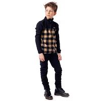 Plaid Fleece Base Layer 2-14y