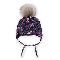 Tuque Mauve Fleurs 12-24mois