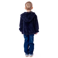 Navy Sherpa Hooded Jacket 3-10y