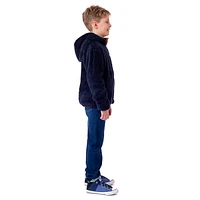 Navy Sherpa Hooded Jacket 3-10y