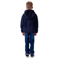 Navy Sherpa Hooded Jacket 3-10y