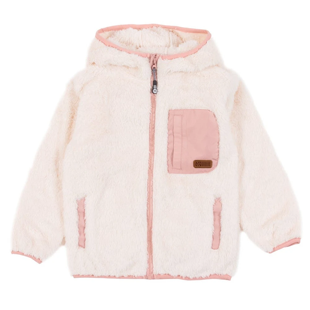 Ivory Sherpa Hooded Jacket 3-10y