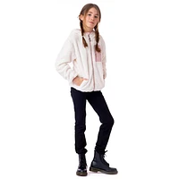 Ivory Sherpa Hooded Jacket 3-10y