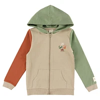 Monkey Zip Hoodie 2-8y