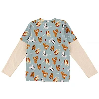 Dos Raglan Long Sleeves T-Shrit 2-8y