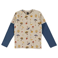 Mushroom Raglan Long Sleeves T-shirt 2-8y