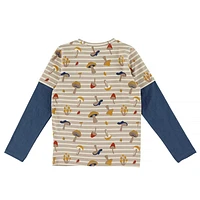 Mushroom Raglan Long Sleeves T-shirt 2-8y