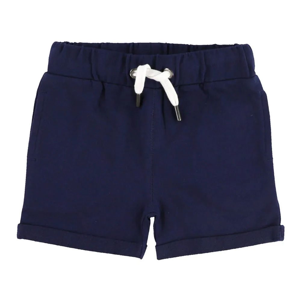 Navy Solid Sweatshort 2-8y