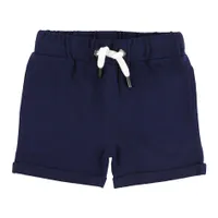 Navy Solid Sweatshort 2-8y