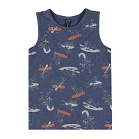 Aquatic Dinos Tank Top 2-8y