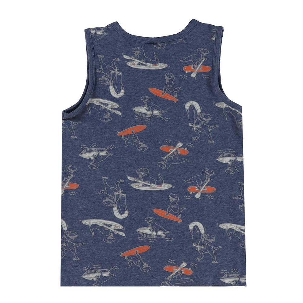 Aquatic Dinos Tank Top 2-8y