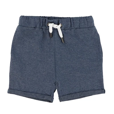 Navy Solid Sweatshort 2-8y