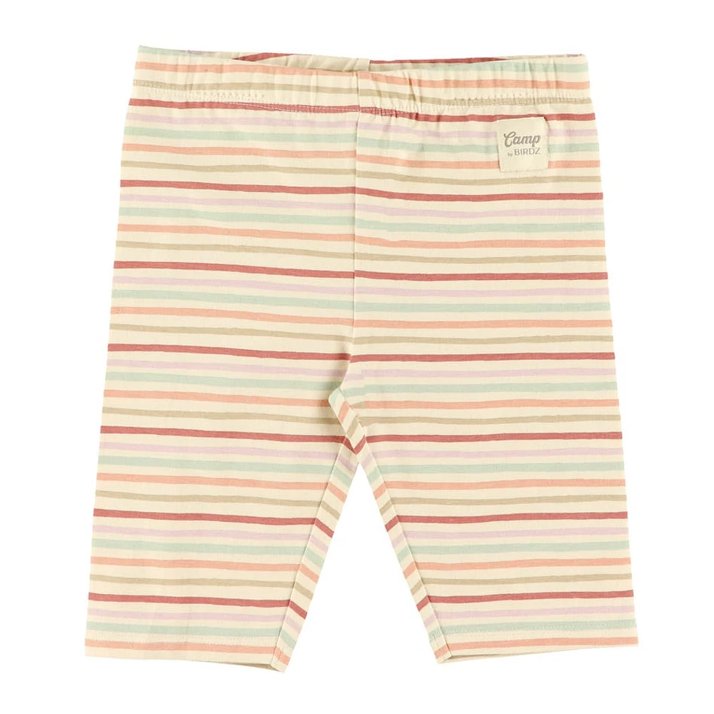 Striped Biker Short 2-8y