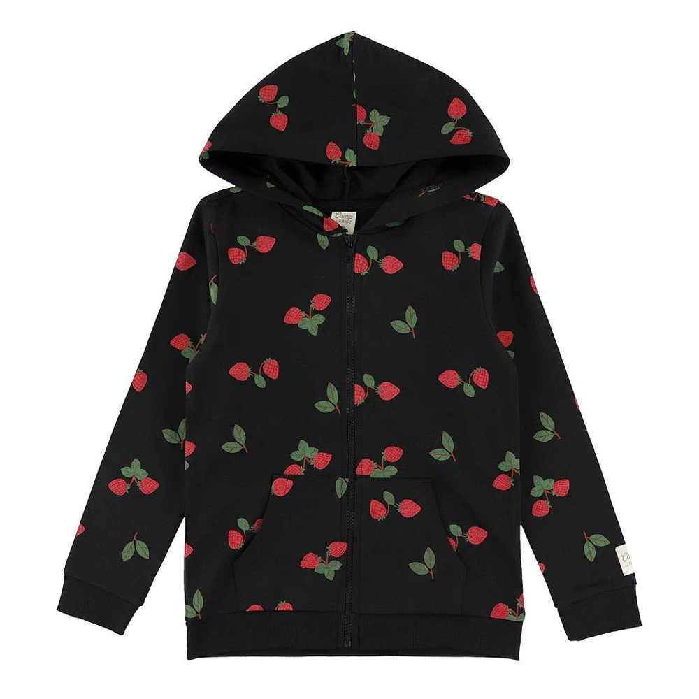 Strawberry Zip Hoodie 2-8y