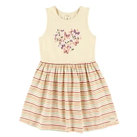 Heart Striped Dress 2-8y