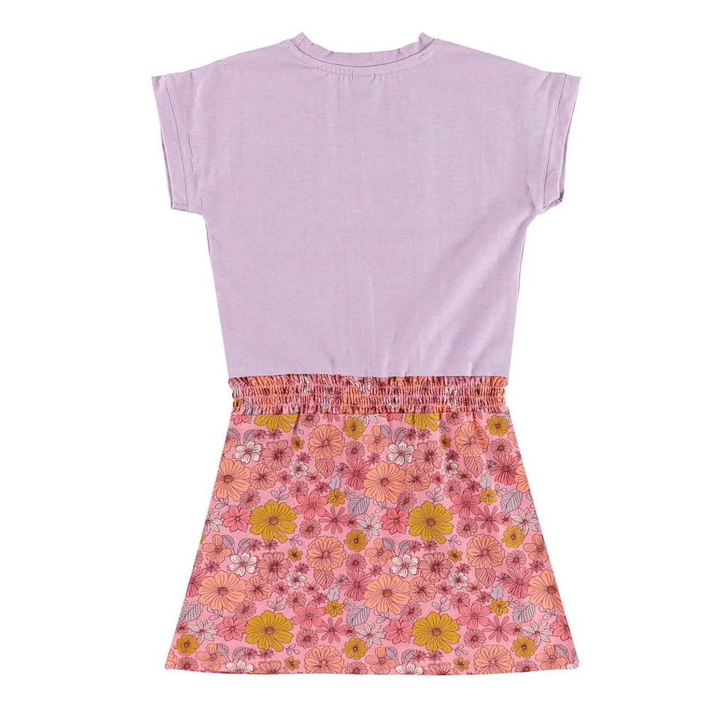 Robe T-Shirt Fleurs 2-8ans