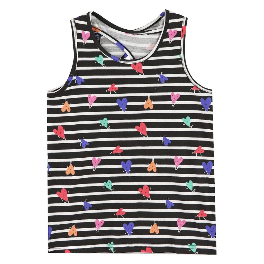 Striped Heart Tank Top 2-8y