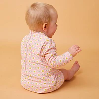 Pinky Flowers Long Sleeves UV Swimsuit 3-24m