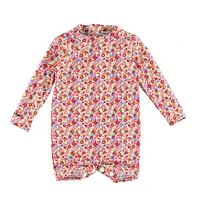 Floral Long Sleeves UV Swimsuit 3-24m