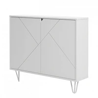 Slim 2-Door Storage Cabinet - White